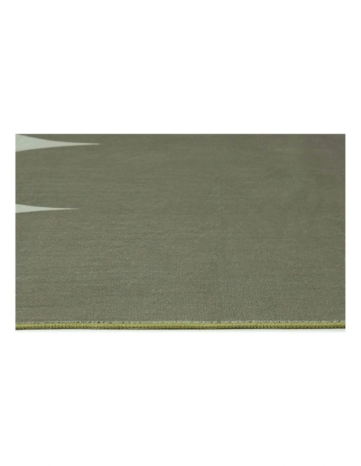 Miaria Printed Washable Rug in Green image 3