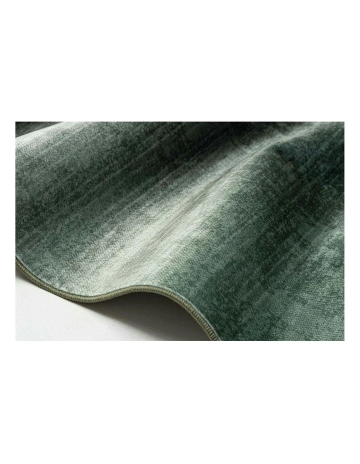 Macon Washable Rug in Green image 4