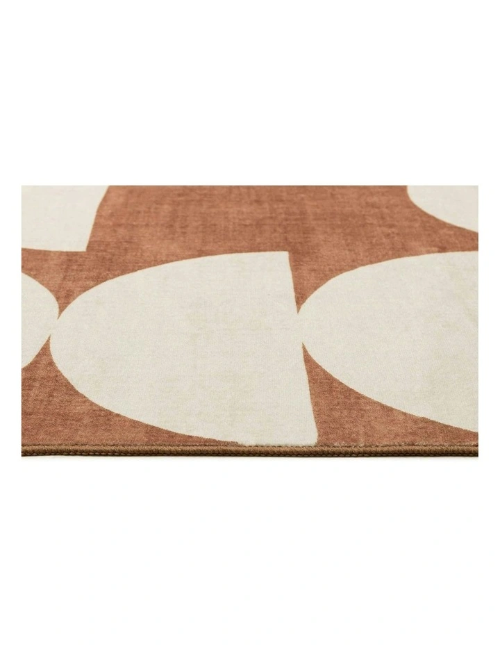 Balade Geometric Washable Rug in Beige image 3