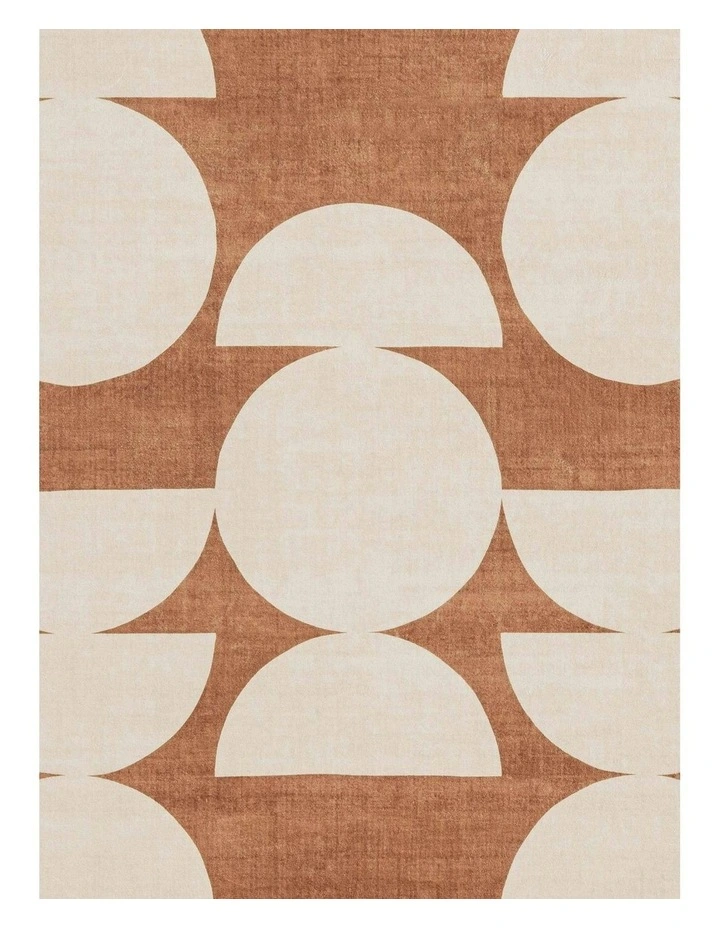 Balade Geometric Washable Rug in Beige image 6