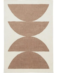 Ludlow Printed Washable Rug in Beige