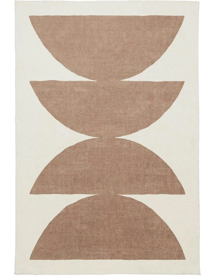 Ludlow Printed Washable Rug in Beige image 1