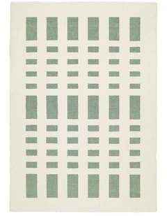 Kensington Printed Washable Rug in Green