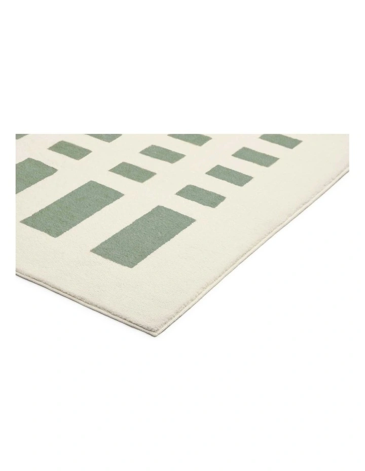Kensington Printed Washable Rug in Green image 2