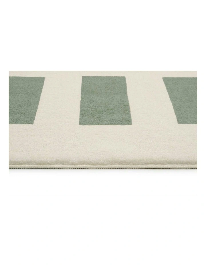 Kensington Printed Washable Rug in Green image 3