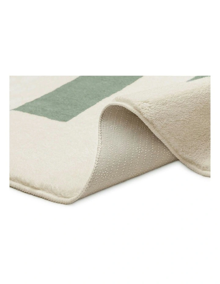 Kensington Printed Washable Rug in Green image 4