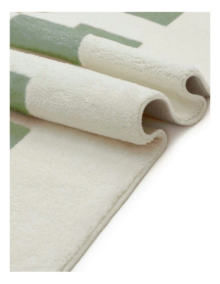 Kensington Printed Washable Rug in Green image 6