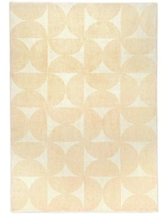 Koda Geometric Washable Rug in Beige