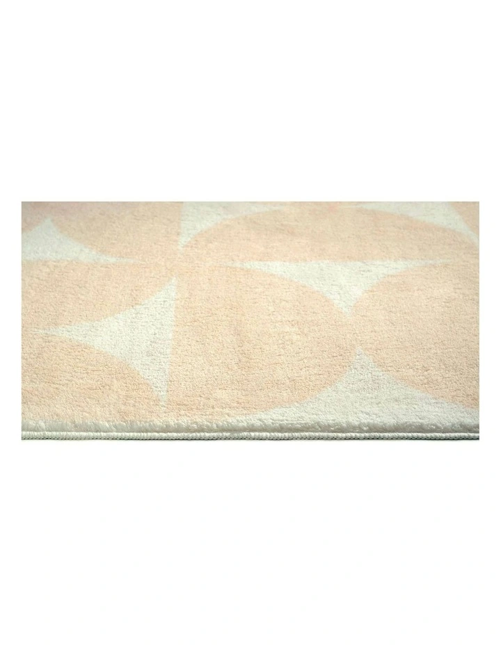 Koda Geometric Washable Rug in Beige image 2