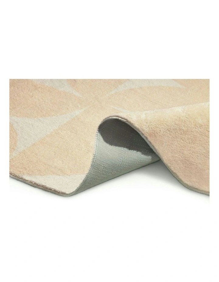 Koda Geometric Washable Rug in Beige image 3