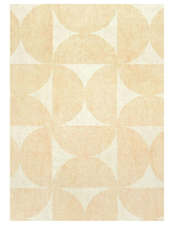 Koda Geometric Washable Rug in Beige image 6