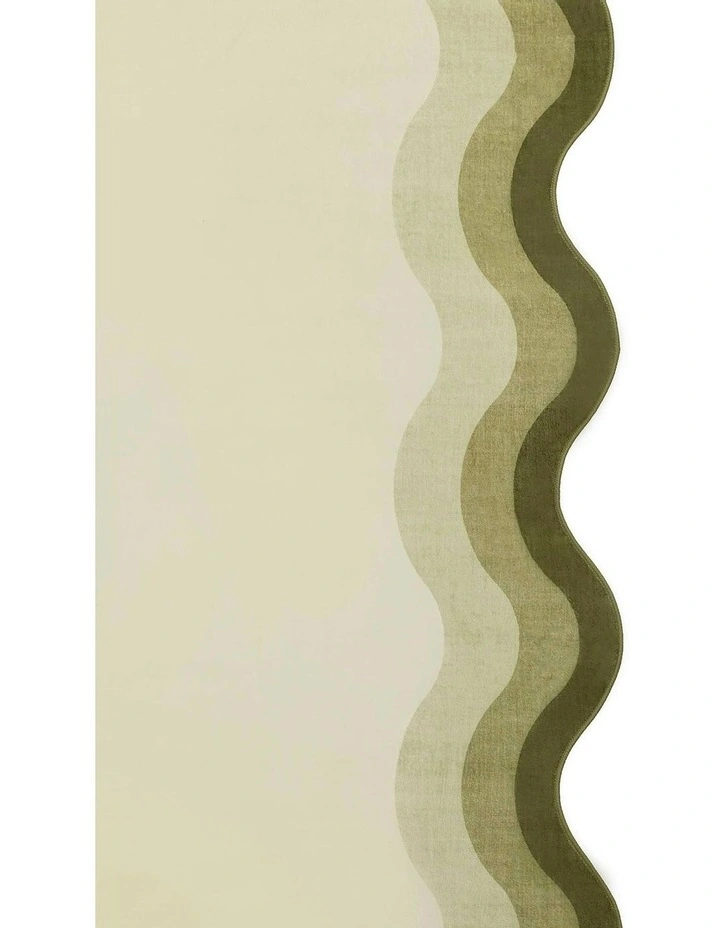 Fasano Scalloped Washable Rug in Green image 6