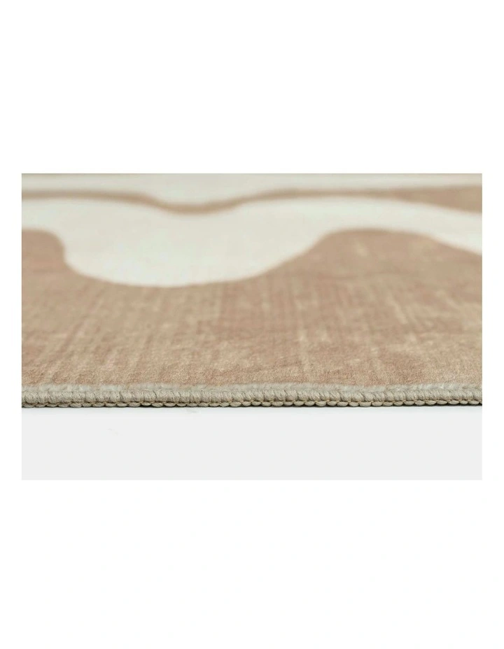 Farino Abstract Washable Rug in Beige image 5