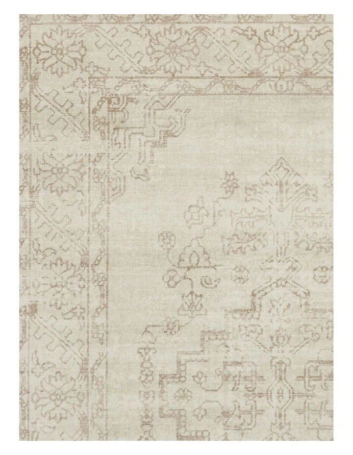 Castile Traditional Floral Washable Rug in Taupe image 5