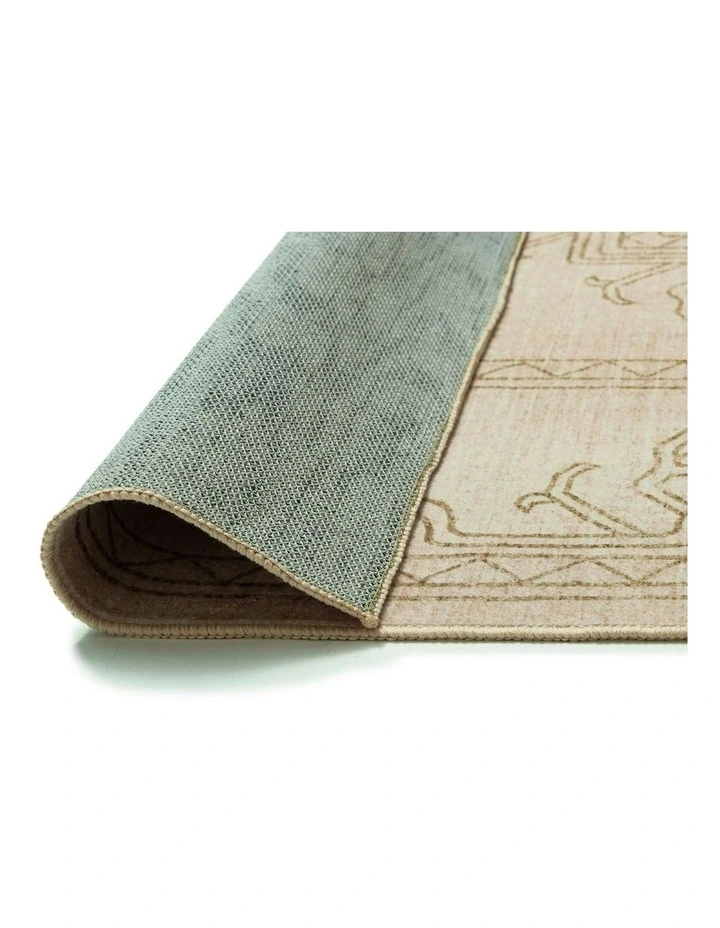 Teruel Traditional Washable Rug in Beige image 4