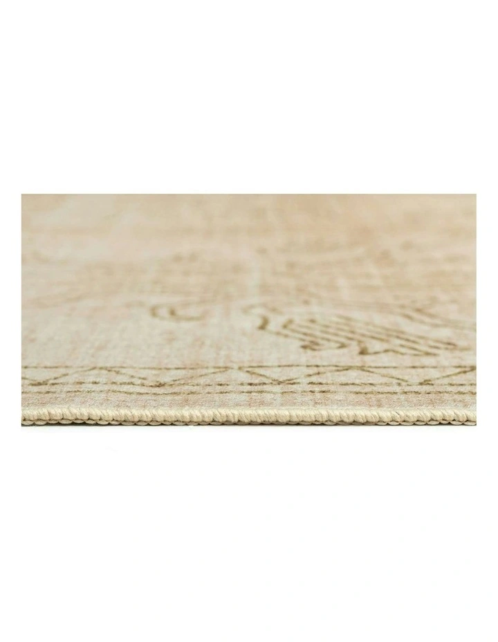 Teruel Traditional Washable Rug in Beige image 5