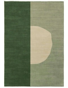 Barrio Washable Rug in Green/Cream