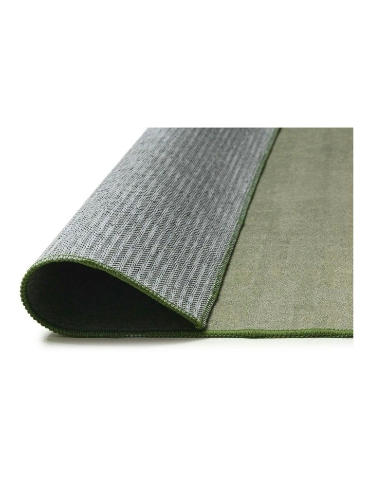 Barrio Washable Rug in Green/Cream image 4