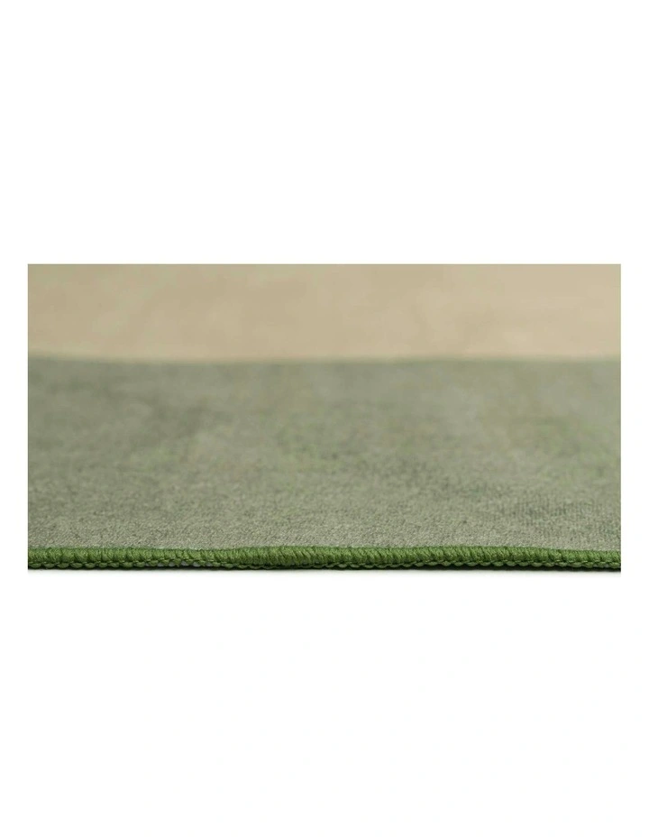 Barrio Washable Rug in Green/Cream image 5