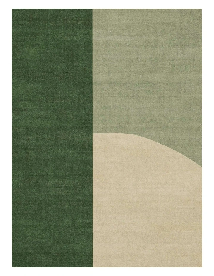 Barrio Washable Rug in Green/Cream image 6