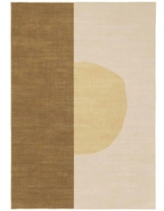 Nayo Washable Rug in Gold/Cream