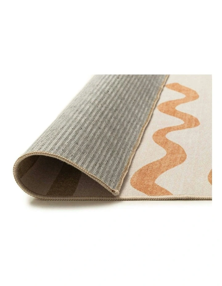 Goro Colourful Washable Rug in Beige image 4