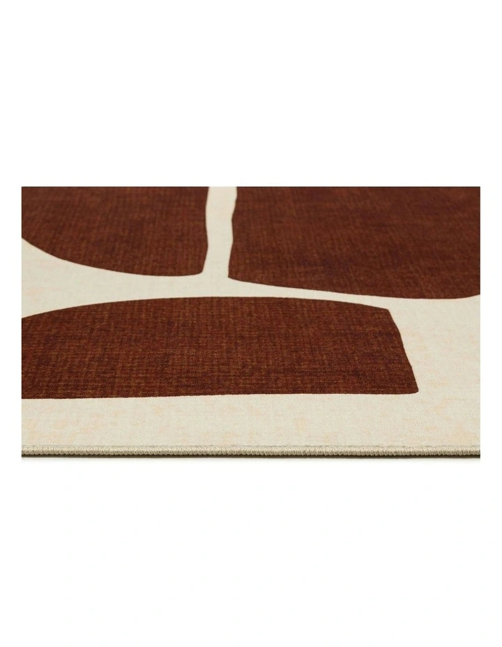 Soho Printed Washable Rug in Brown image 3