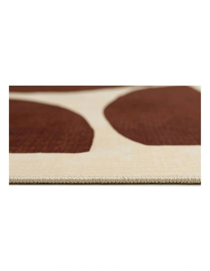 Soho Printed Washable Rug in Brown image 5