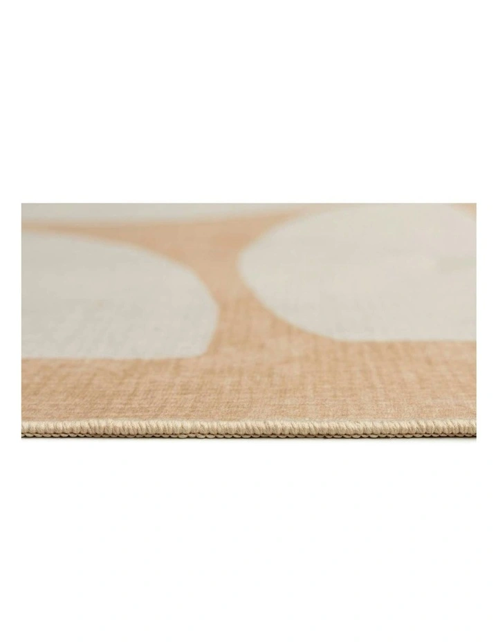Tribeca Printed Washable Rug in Beige image 5