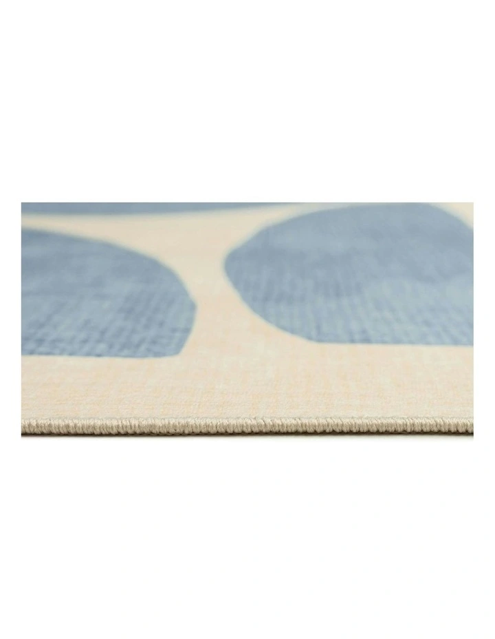 Noho Printed Washable Rug in Blue image 5