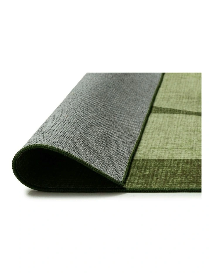 Brookhaven Printed Washable Rug in Green image 4