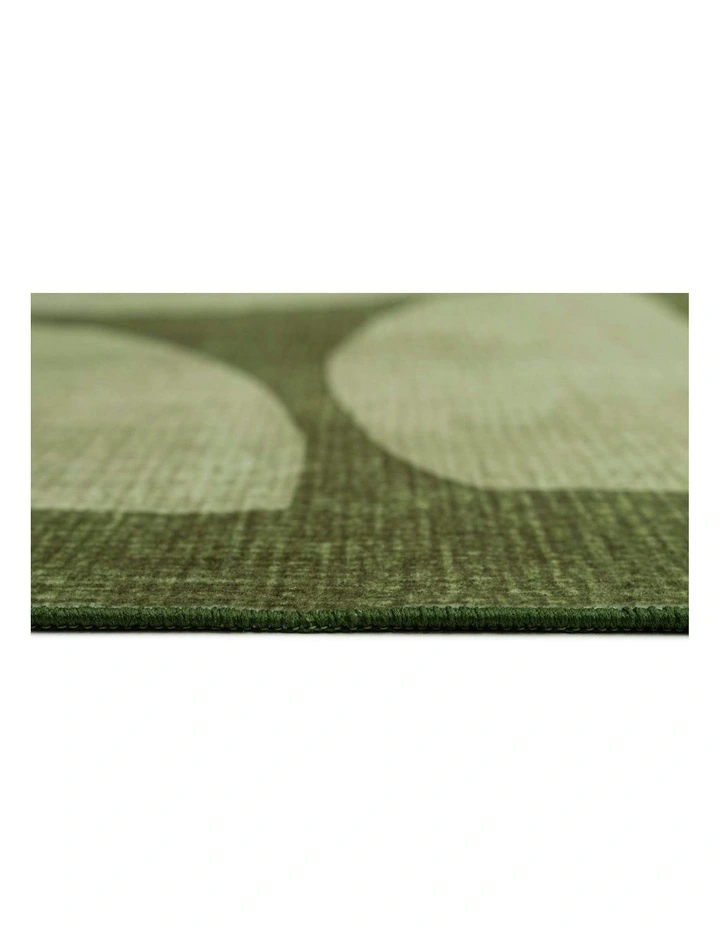 Brookhaven Printed Washable Rug in Green image 5