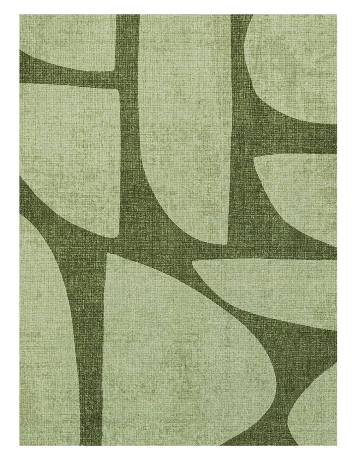 Brookhaven Printed Washable Rug in Green image 6