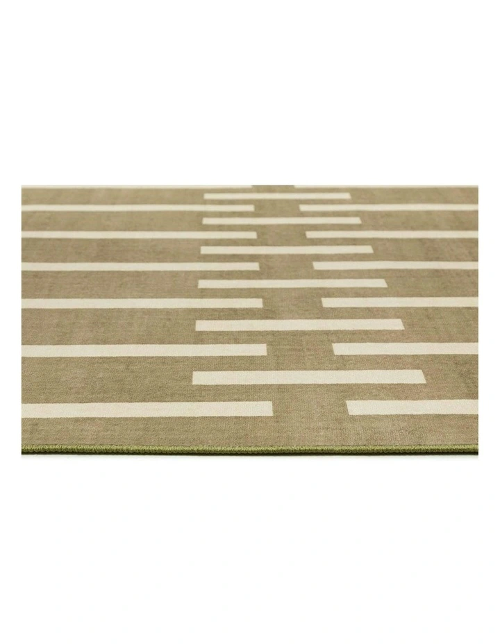 Brentwood Printed Washable Rug in Green image 3