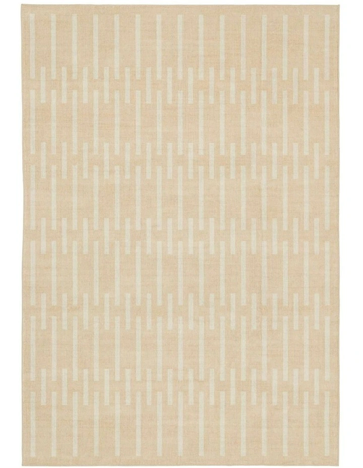 Dyker Printed Washable Rug in Beige image 1