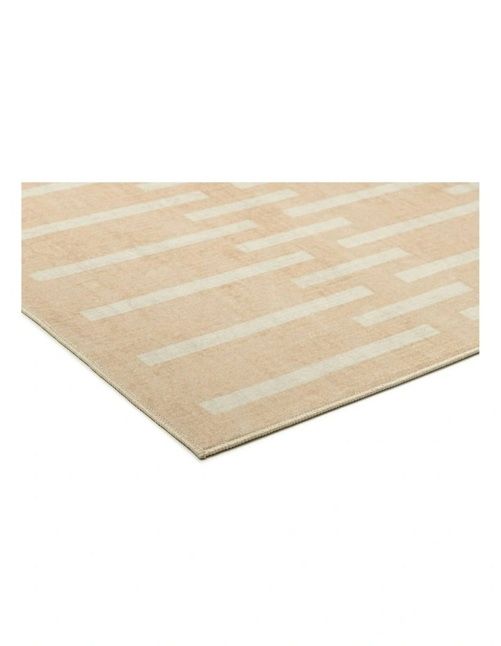 Dyker Printed Washable Rug in Beige image 2