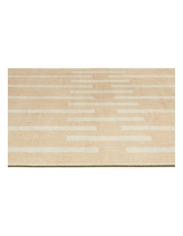 Dyker Printed Washable Rug in Beige image 3