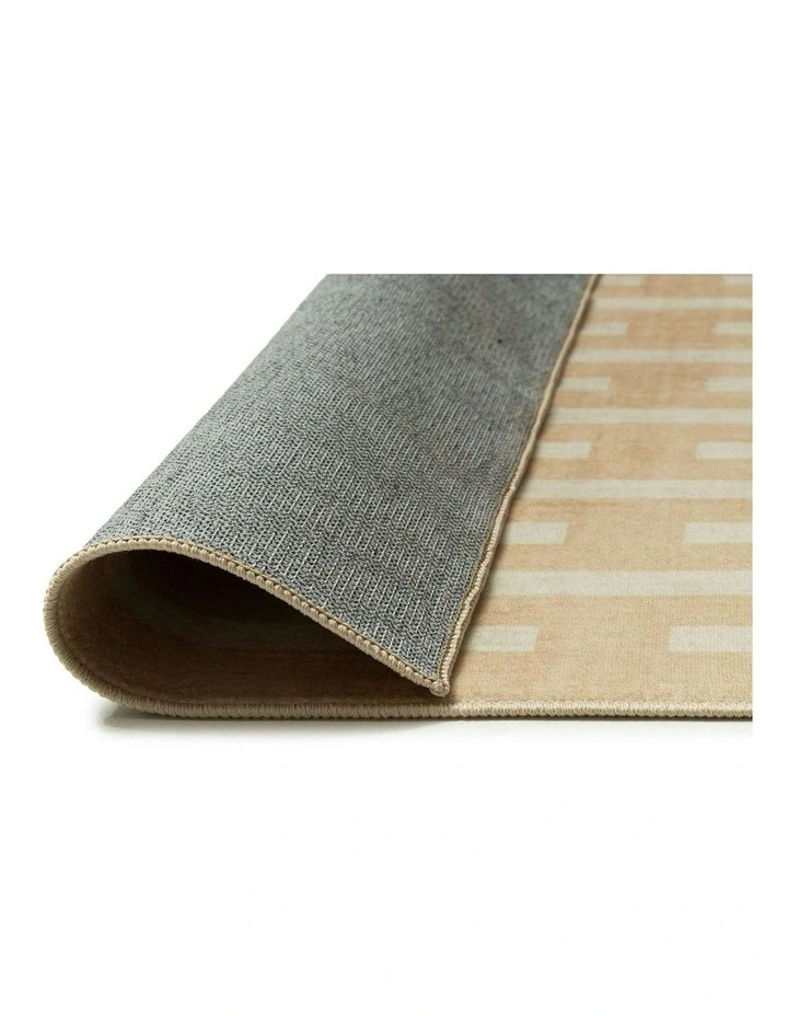 Dyker Printed Washable Rug in Beige image 4