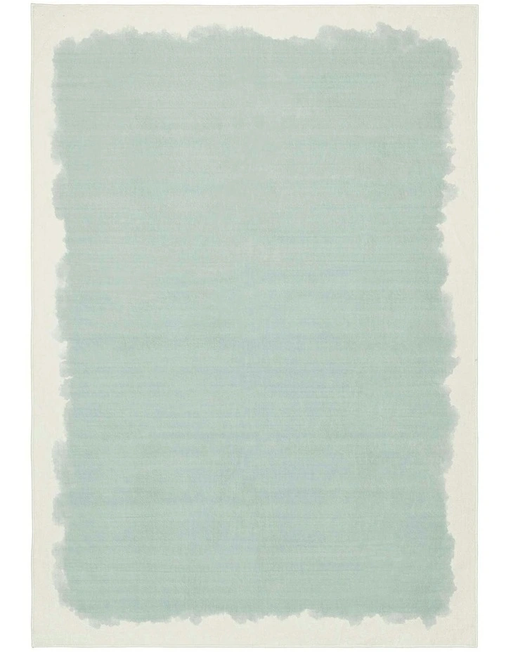 Foggia Printed Washable Rug in Blue image 1