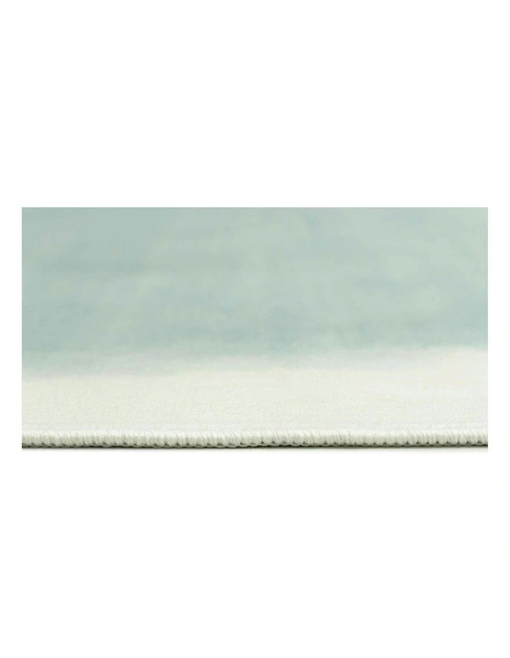 Foggia Printed Washable Rug in Blue image 5