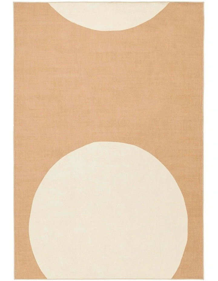 Lugo Printed Washable Rug in Orange image 1