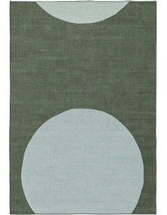 Marcado Printed Washable Rug in Green/Blue