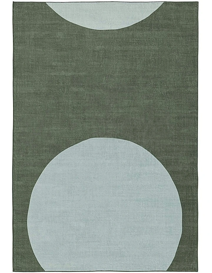 Marcado Printed Washable Rug in Green/Blue image 1