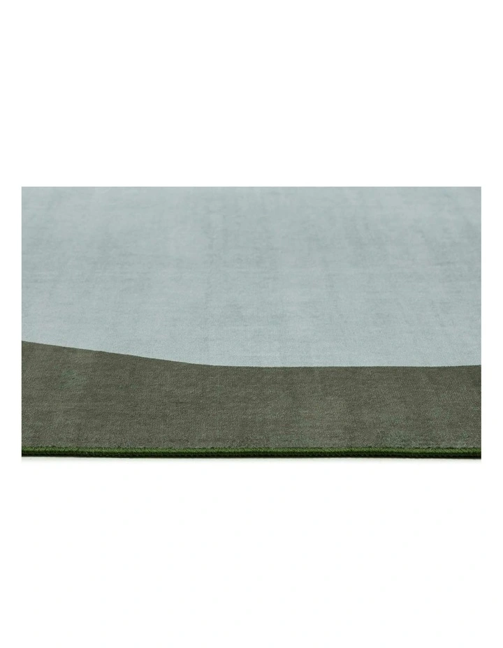 Marcado Printed Washable Rug in Green/Blue image 3