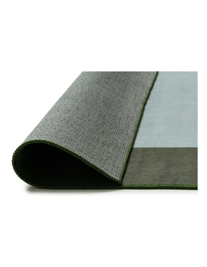 Marcado Printed Washable Rug in Green/Blue image 4