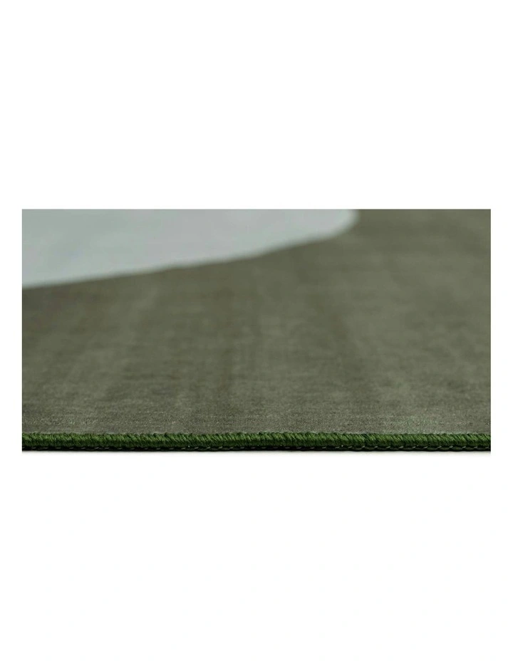 Marcado Printed Washable Rug in Green/Blue image 5