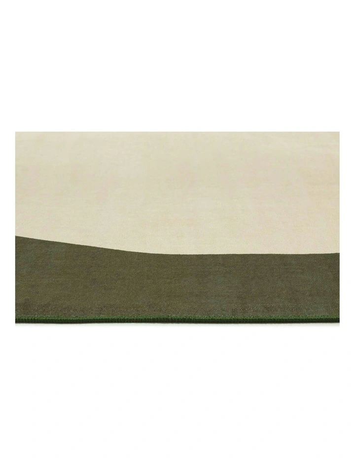 Torres Printed Washable Rug in Forest Green image 3