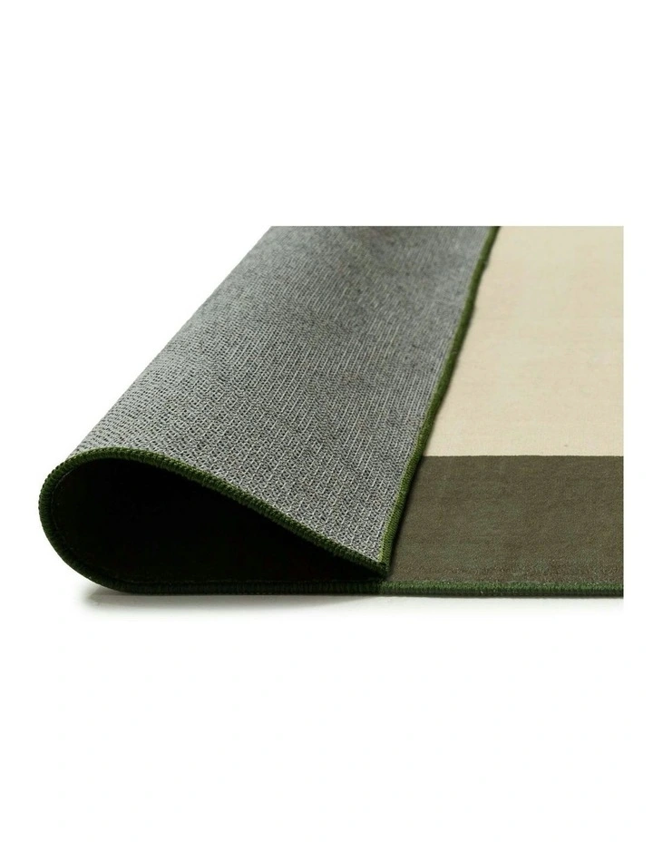 Torres Printed Washable Rug in Forest Green image 4