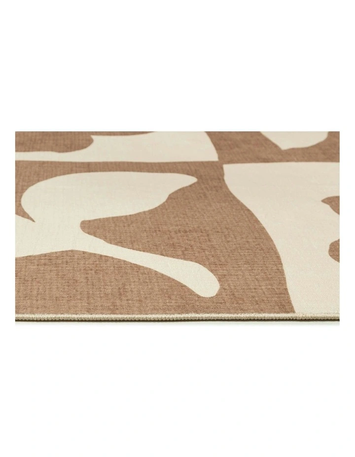 Perivale Printed Washable Rug in Brown image 3