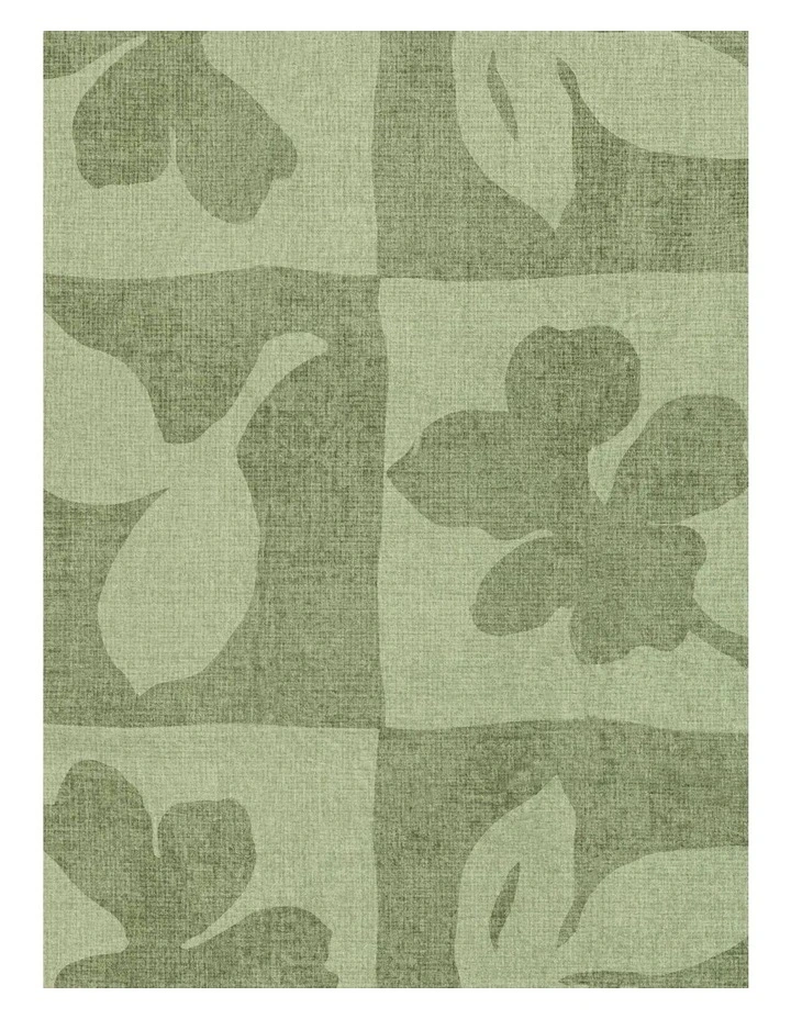 Knightsbridge Printed Washable Rug in Green image 6